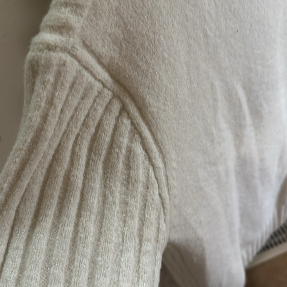 All in favor women’s beige turtleneck ribbed sweater.  Versatile, stylish. - Picture 2 of 8
